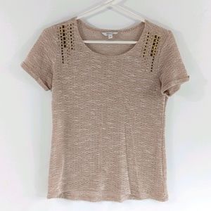 Knit t-shirt with embellishments